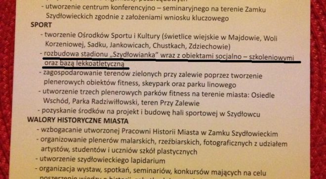 „Nie” dla nowego stadionu Szydłowianki?