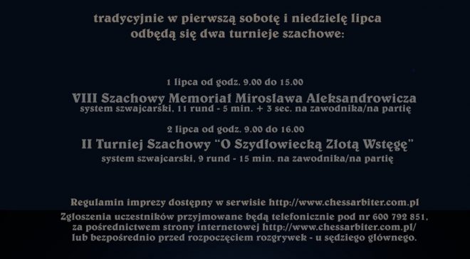 Zapraszamy na wakacyjny weekend szachowy