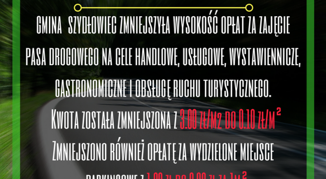 Zmniejszenie opłat Zmniejszenie opłat