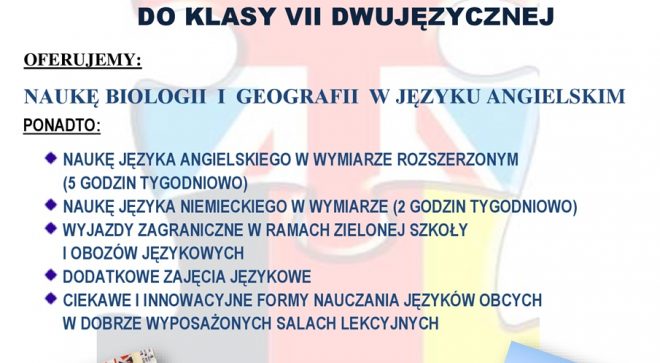 Dwujęzyczna klasa zaprasza!