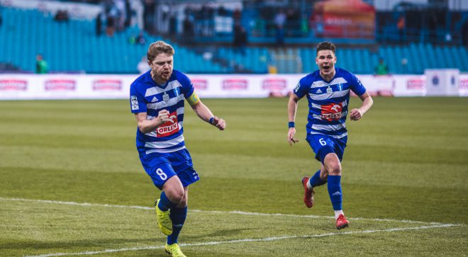 Dominik Furman strzela gola w ważnym meczu