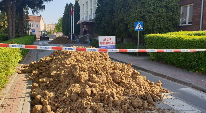Niecodzienna akcja protestacyjna w Szydłowcu
