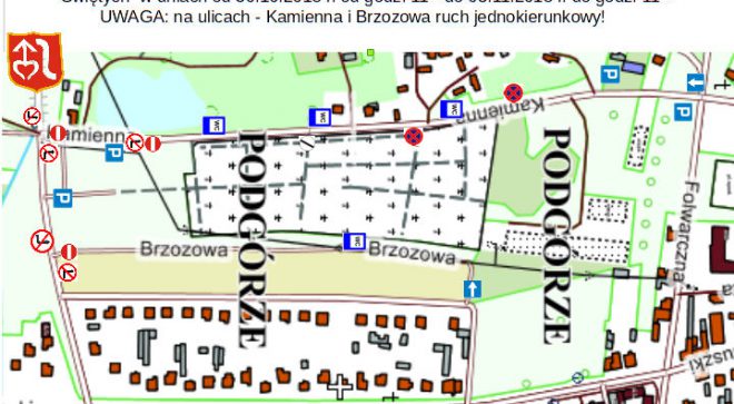 Zmiana organizacji ruchu na czas „Wszystkich Świętych”