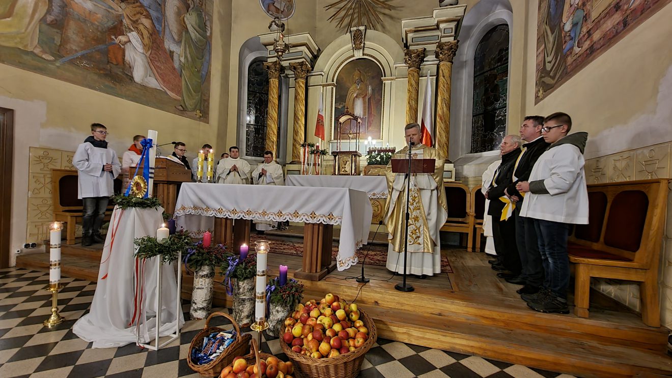 Wprowadzenie relikwii św. Mikołaja do kościoła w Wysokiej