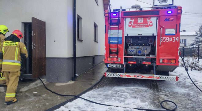 Zapchany komin – w konsekwencji pożar sadzy w Orońsku