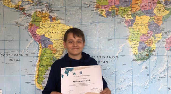Sukces edukacyjny Aleksandra Araka w Ogólnopolskim Konkursie Geograficzno – Lingwistycznym GEO-LANG