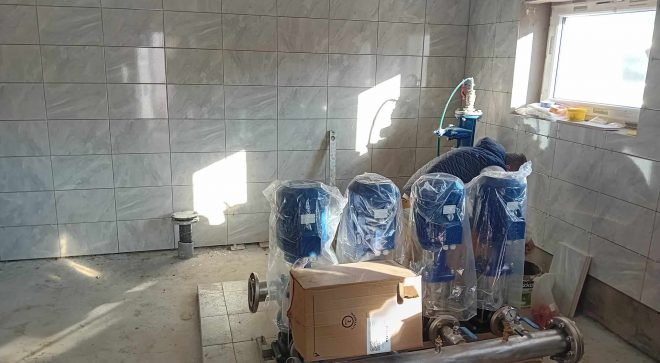 Prace modernizacyjne przy hydroforni w Lipienicach Górnych