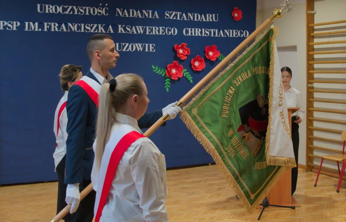 Nadanie sztandaru PSP im. Franciszka Ksawerego Christianiego w Guzowie