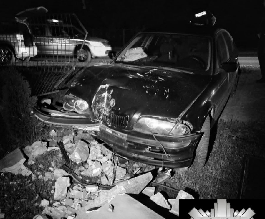 Pijany kierowca uderzył w ogrodzenie w Szydłowcu. Miał ponad 2,5 promila!