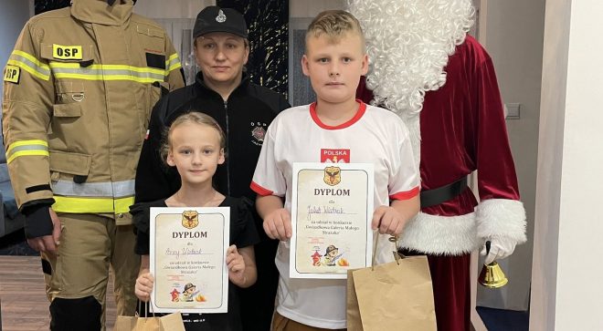 OSP Jastrząb podsumowuje wizytę w ramach konkursu „Świąteczna Galeria Małego Strażaka”