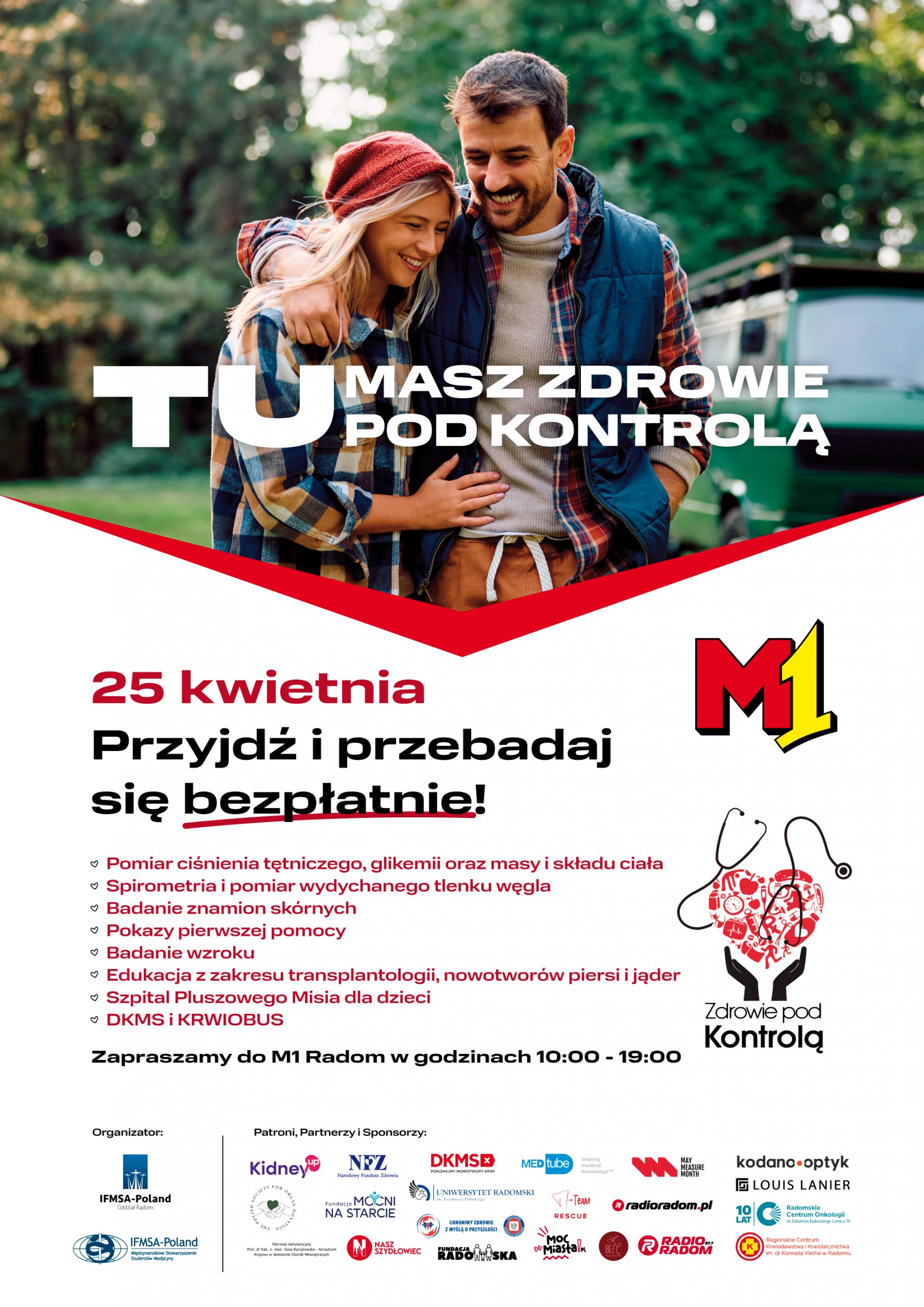 „Zdrowie pod Kontrolą” w Radomiu. Bezpłatne badania, porady i profilaktyka już 25 kwietnia