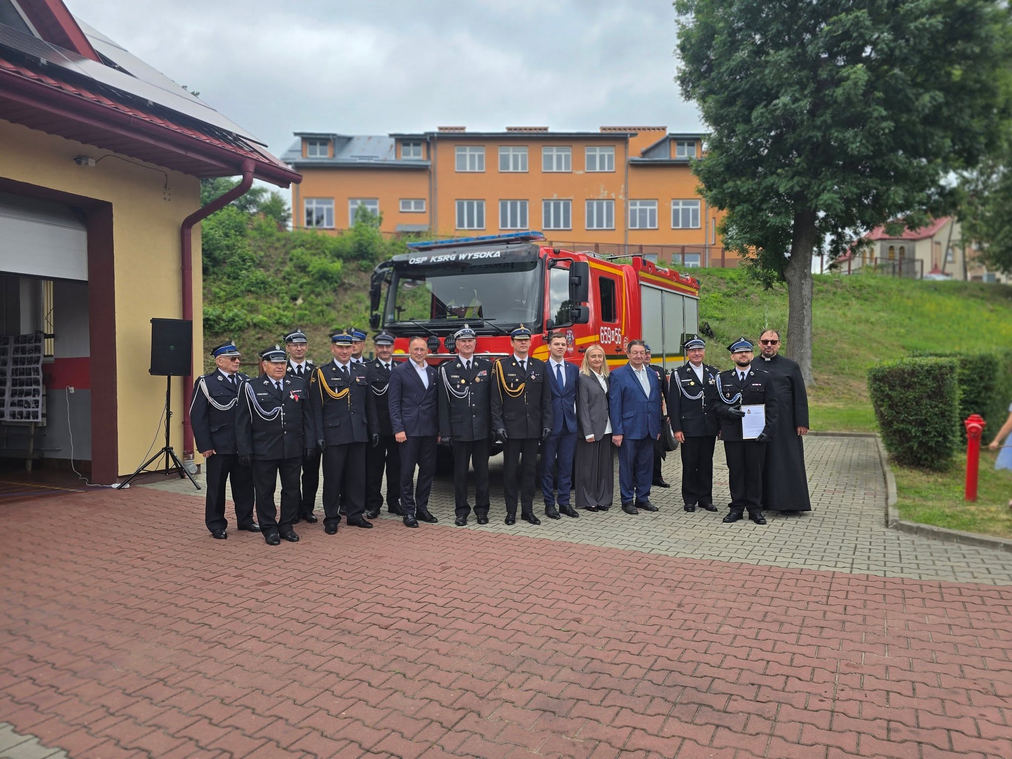 Uroczyste poświęcenie i przekazanie średniego samochodu ratowniczo-gaśniczego w OSP Wysoka