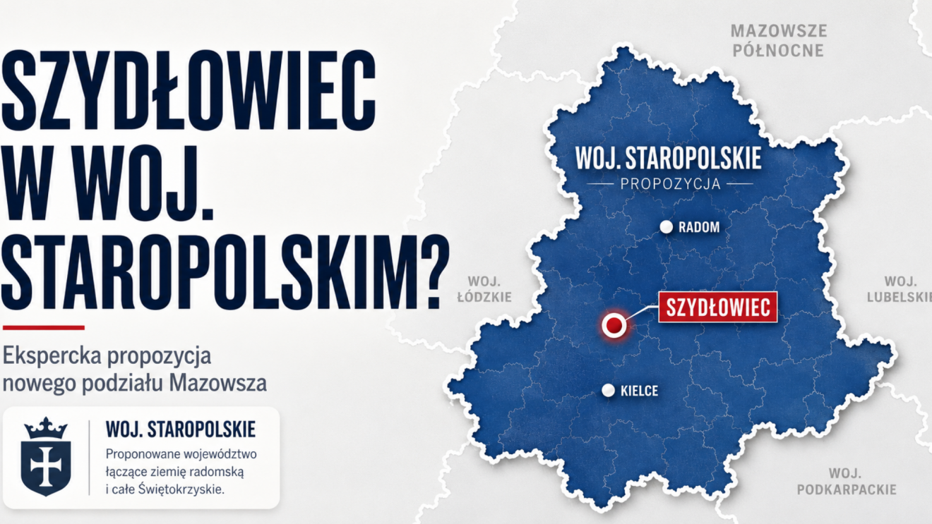 Szydłowiec przestanie być w województwie mazowieckim? W nowej koncepcji trafia do województwa staropolskiego